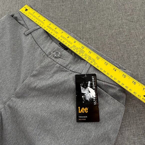 NEW! Womens Lee Trouser Pants Gray Ultra Lux comfort w/ Flex Motion 8 Medium - Picture 11 of 16